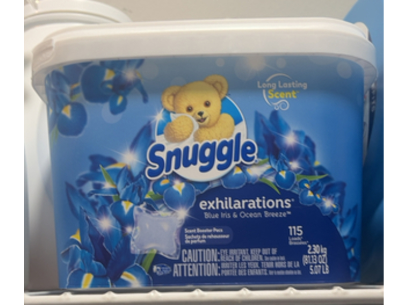 Snuggle Exhilarations Scent Boosters Pacs, Blue Iris & Ocean Breeze, 115 Loads, 81.13 fl oz/2.30 kg