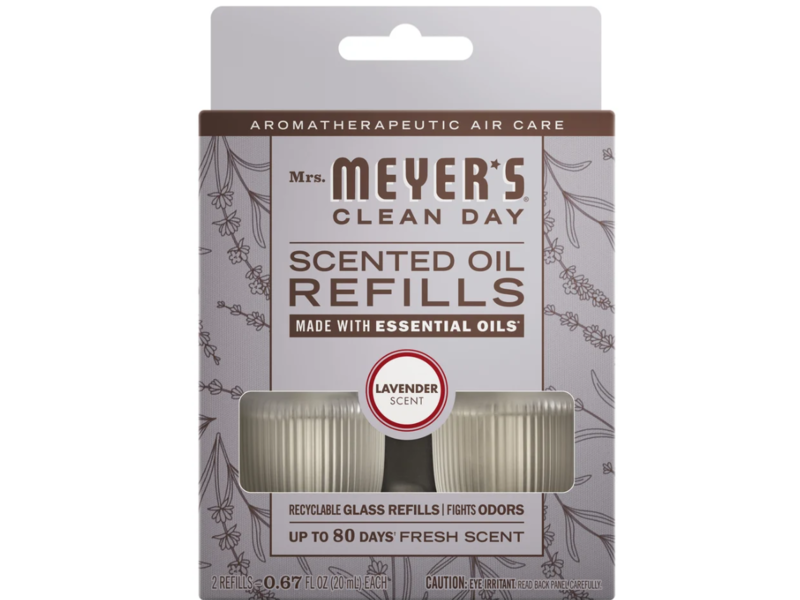 Mrs. Meyer's Clean Day Scented Oil Refills, Lavender Scent, 0.67 fl oz/20 mL, Pack Of 2