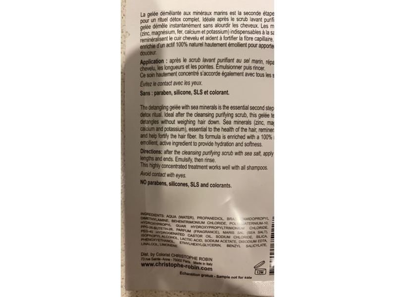 Christophe Robin Detangling Gelee, 0.41 fl oz/12 mL, Pack Of 2