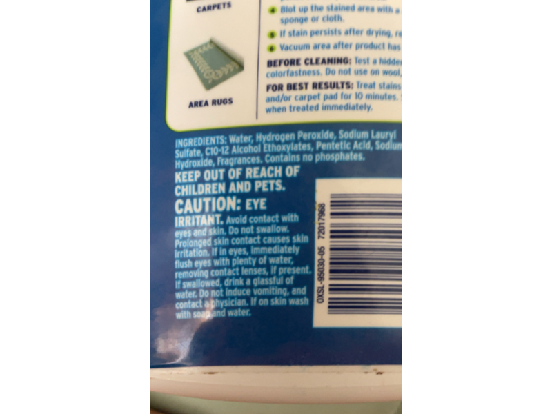 Oxi Clean Carpet & Rug Pet Stain & Odor Remover, 24 fl oz/709 mL