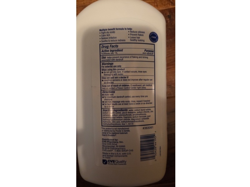 Cvs Health Everyday Clean Dandruff Shampoo & Conditioner, 33.9 fl oz/1 L