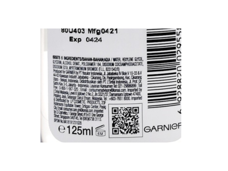 Garnier Skin Naturals Micellar Cleansing Water for Oily, Acne-Prone Skin, 125 mL