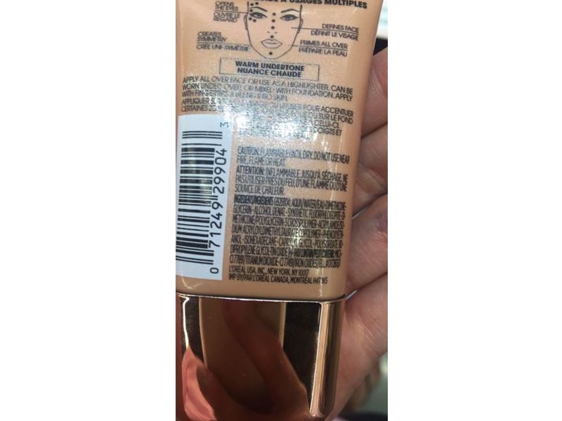 L'Oreal Paris True Match Lumi Liquid Glow Illuminator, W101 Golden, 0.67 fl oz/20 mL
