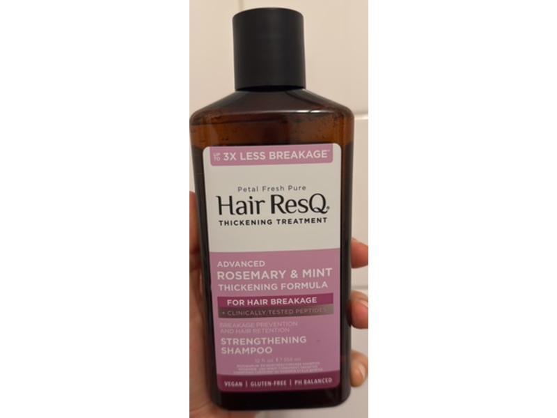 Hair ResQ Thickening Treatment Strengthening Shampoo, Rosemary & Mint, 12 fl oz/355 mL