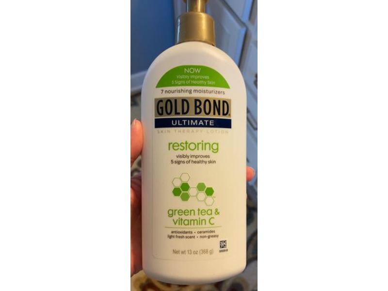 Gold Bond Ultimate Restoring Skin Therapy Lotion, Green Tea 7 Vitamin C, 13 oz/368 g, Pack Of 2