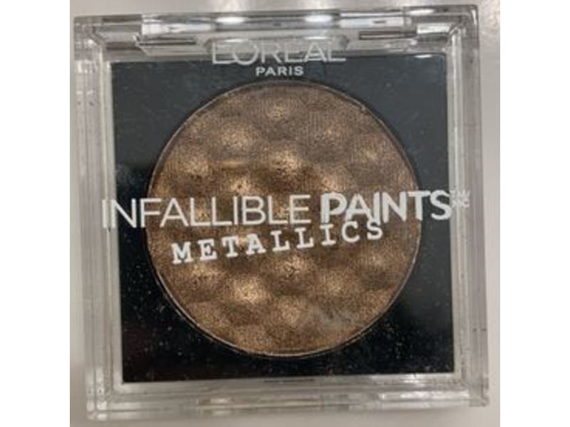 L'Oreal Paris Infallible Paints Eyeshadow Metallics, Brass Knuckles, 0.09 oz/2.8 g