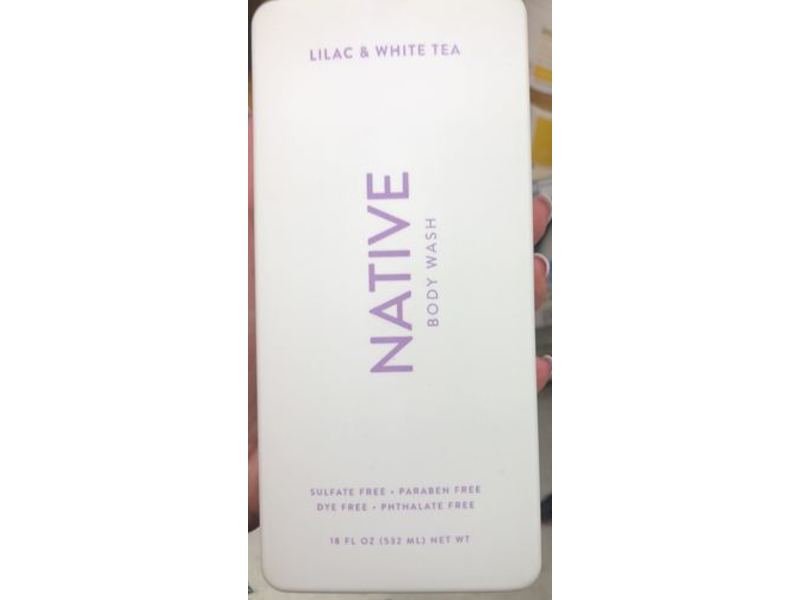 Native Body Wash, Lilac & White Tea, 18 fl oz/532 mL