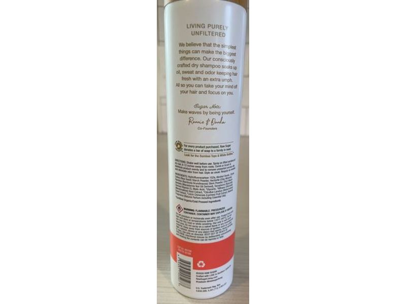 Raw Sugar Volume Dry Shampoo, Watermelon + Lychee, 5 oz/142 g