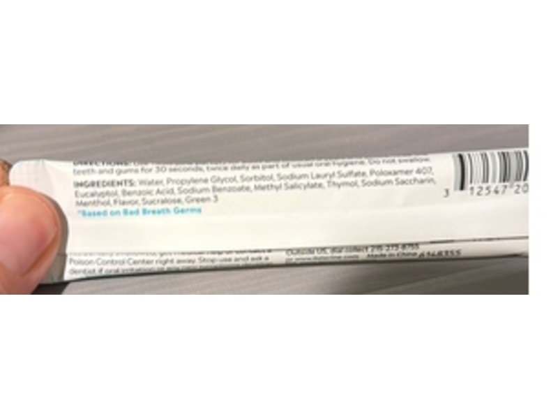 Listerine On-The-Go Liquid Mouthwash, Cool Mint, 0.33 fl oz/10 mL, Pack of 30