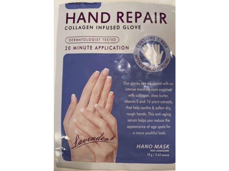 Aliver Anti Aging Hand Mask Collagen Infused Gloves, 0.63 oz/18 g