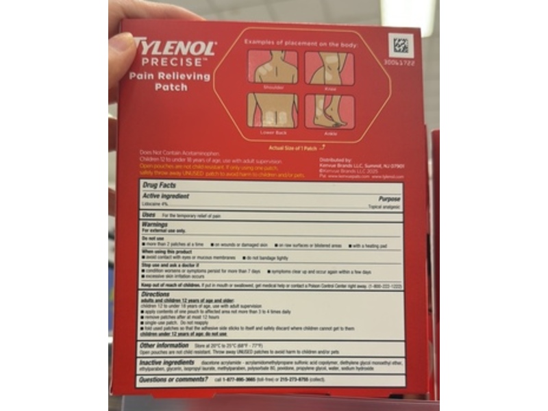 Tylenol Precise Pain Relieving Patch, 6 Count
