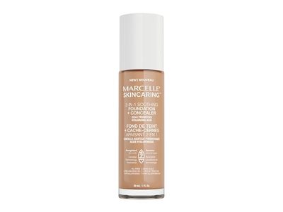 Marcelle Skincaring 2-in-1 Soothing Foundation + Concealer, Nude Beige, 30 mL