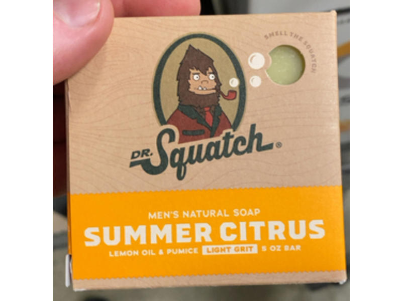 Dr. Squatch Naural Soap, Summer Citrus, 5 oz