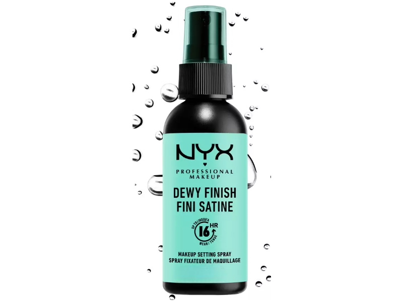NYX Dewy Finish Makeup Setting Spray, 0.60 fl oz/18 mL