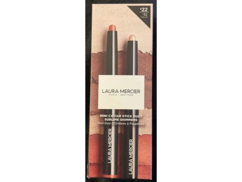 Laura Mercier Mini Caviar Stick Eyeshadow Duet, Rose Gold + Burnished Bronze, 0.03 oz/1 g