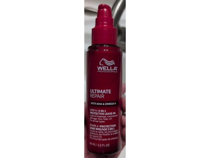 Wella Ultimate Repair Step 4 5-In-1 Protective Leave-In, Aha & Omega-9, 3.2 fl oz/95 mL