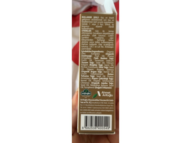 Arifoglu Eyebrow Eyelash Care Oil, 10 mL, Pack Of 2