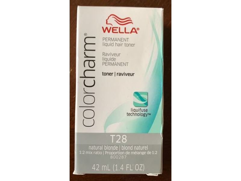 Wella Color Charm Permanent Liquid Hair Toner, T28 Natural Blonde, 1.4 fl oz/42 mL