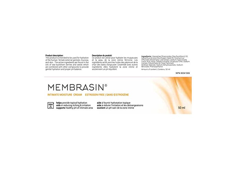 Membrasin Intimate Moisture Cream, 50 mL