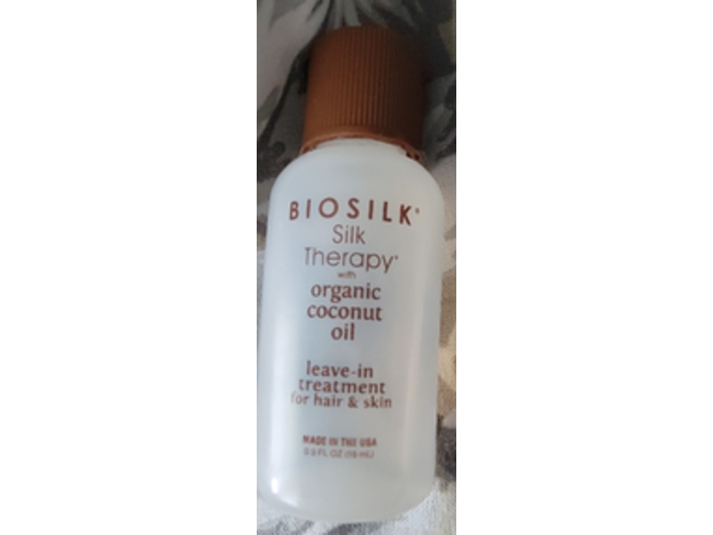 BioSilk Silk Therapy Leave-In Treatment, Coconut Oil, 0.5 fl oz/5 mL