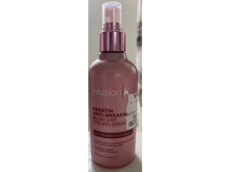 Infusion K Keratin Blow Dry Styling Spray, UltraKeratin, 8 fl oz/236 mL