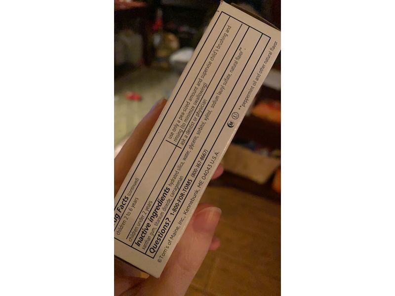 Tom's Of Maine Luminous White Toothpaste, Clean Mint, 0.75 oz/21.2 g, Pack Of 12