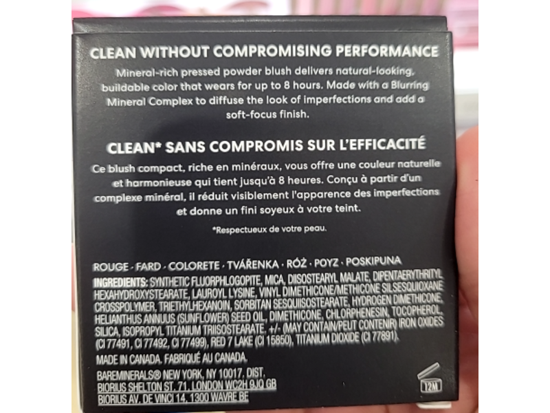 bareMinerals Gen Nude Powder Blush, On The Mauve, 0.21 oz/6 g