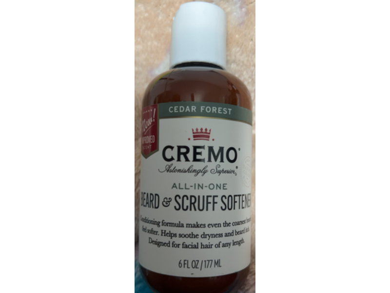 Cremo Cedar Forest Beard & Scruff Softener, 6 fl oz/177 mL