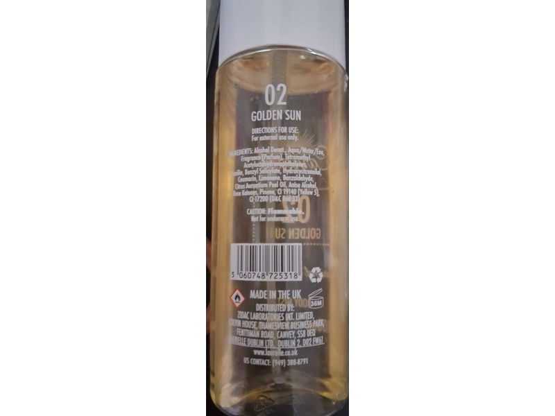 Amour De Carnaval Body Mist, 02 Golden Sun, 3.4 fl/100 mL