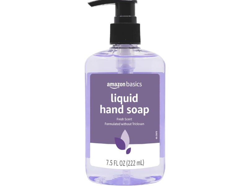 Amazon Basics Liquid Hand Soap, Fresh Scent, 7.5 fl oz/222 mL, Pack Of 6