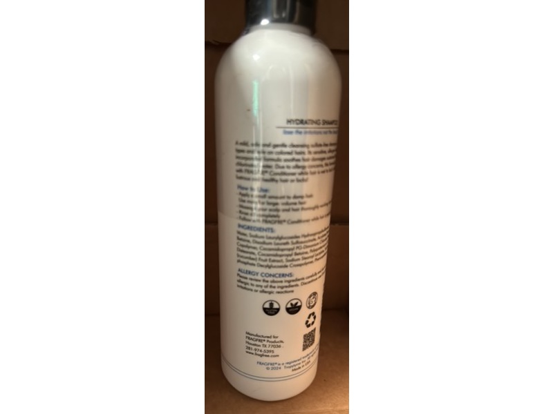 Fragfre Hydrating Shampoo, Natural Cucumber, 8 fl oz/237 mL