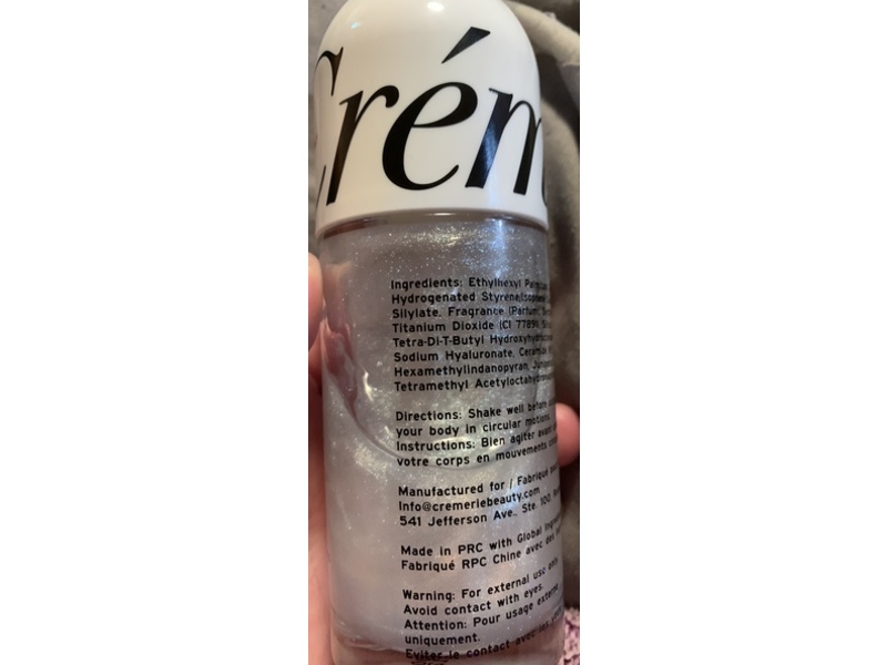 Cremerie Nourishing Body Oil, Vanilla Bonbon, 3 fl oz/90 mL