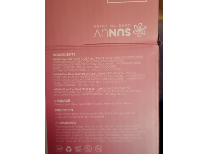 Sunuv Gel Nail Polish Set, 0.25 fl oz/7.5 mL