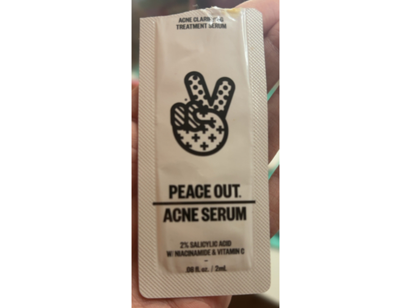 Peace Out Acne Serum, Salicylic Acid, 0.08 fl oz/2 mL