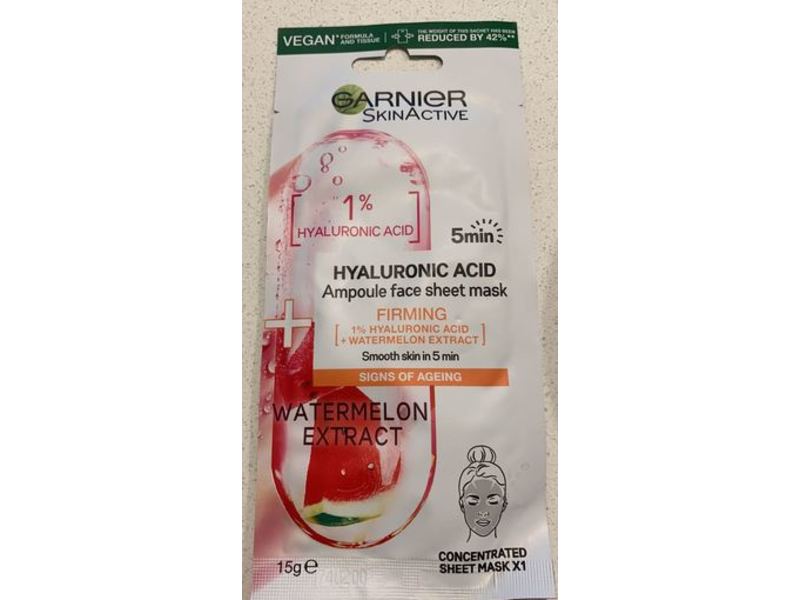 Garnier SkinActive Hyaluronic Acid Ampoule Face Sheet Mask ,15 g
