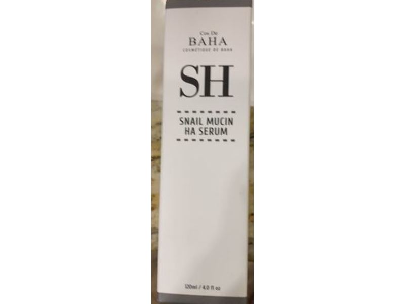 Cos De Baha SH Snail Mucin HA Serum, Vitamin B5, 4.0 fl oz/120 mL