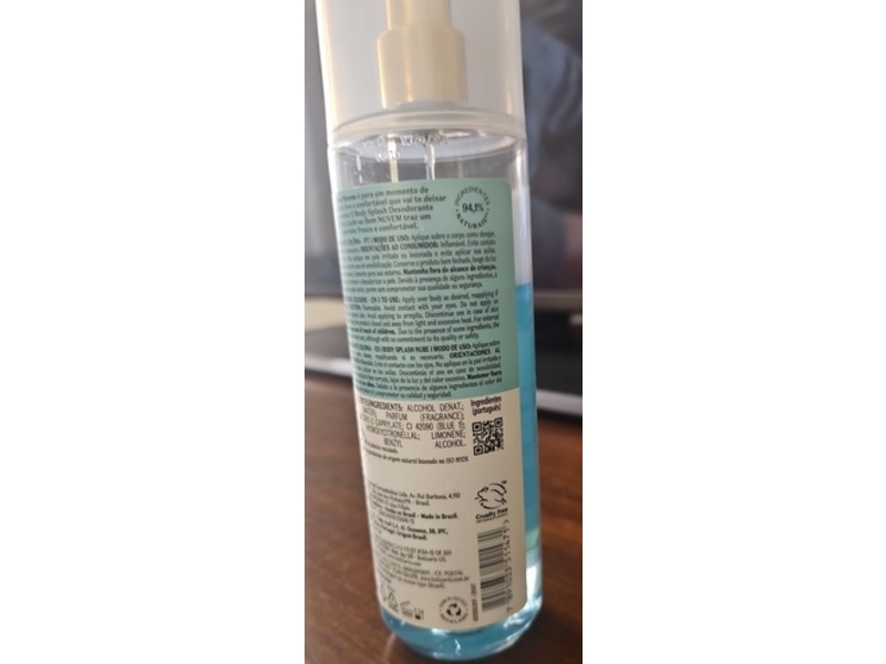 OBoticario Cuid Se Bem Body Splash Deodorant Cologne, Nuvem Cloud, 6.7 fl oz/200 mL