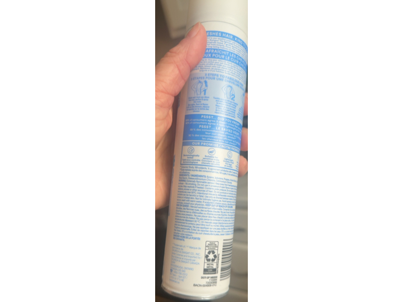 Batiste Gentle Dry Shampoo, Fragrance Free, 200 mL