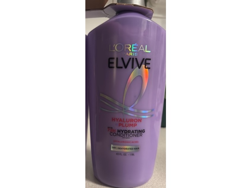 L'Oreal Paris Elvive Hydrating Conditioner, Hyaluronic Acid, 40 fl oz/1.18 L