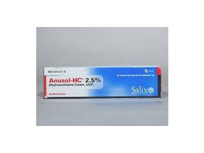 Anusol-HC (hydrocortisone) Topical Cream 2.5%, 30 g, Salix Pharmaceutical (RX)