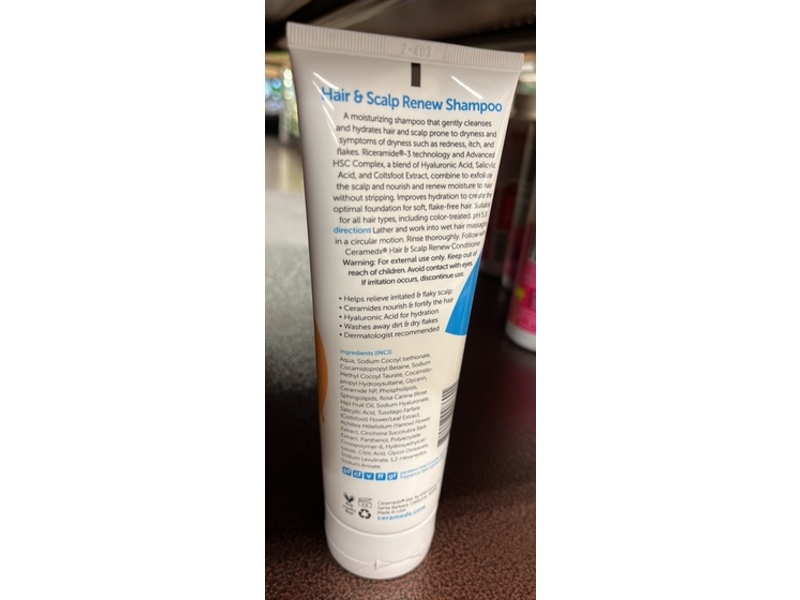 Ceramedx Earth Science Hair & Scalp Renew Shampoo, 8 fl oz/236 mL