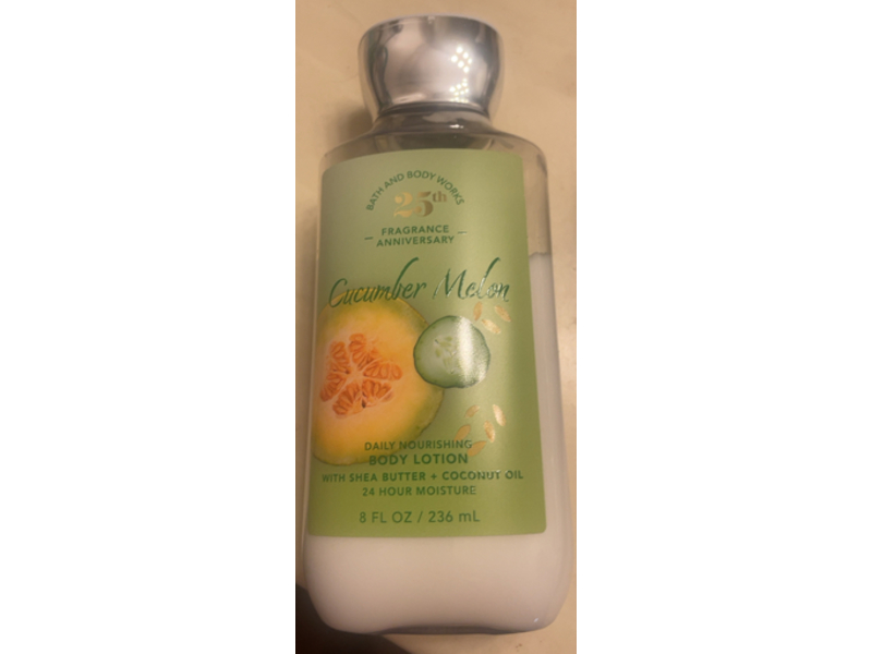 Bath & Body Works Cucumber Melon Body Lotion, Shea Butter + Coconut Oil, 8 fl oz/236 mL