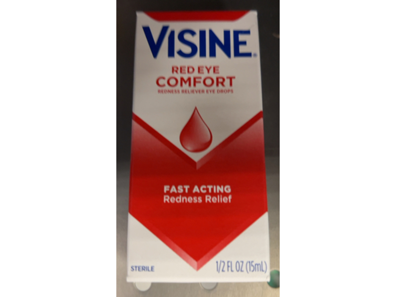 Visine Red Eye Comfort Redness Relief Eye Drops, 1/2 fl oz/15 mL