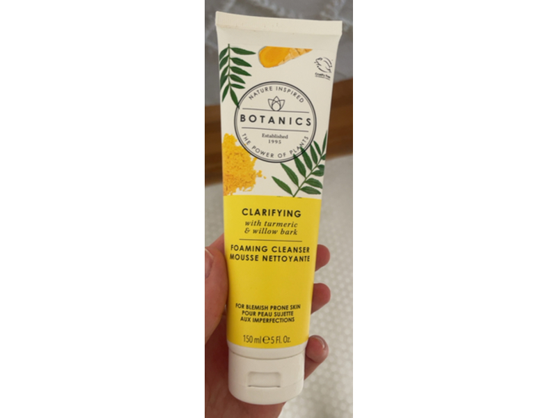 Botanics Clarifying Foaming Cleanser, Turmeric & Willow Bark, 5 fl oz/150 mL