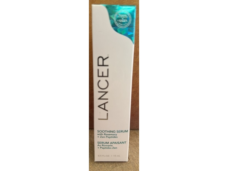 Lancer Soothing Serum, Rosemary + Zen Peptides, 0.5 fl oz/15 mL