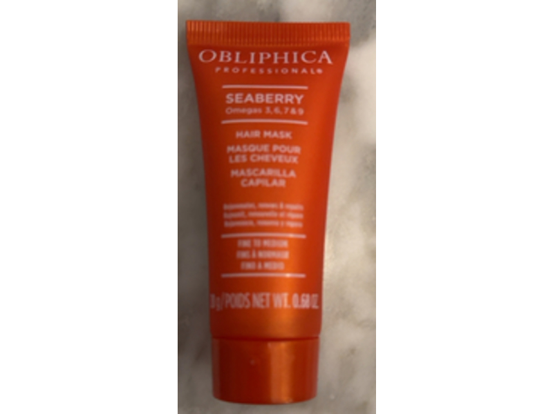 Obliphica Hair Mask, Seaberry, 0.58 oz/20 g