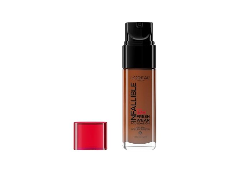 L'Oreal Paris Infallible Fresh Wear Foundation, 530 Deep Amber, SPF 25, 1 fl oz/30 mL