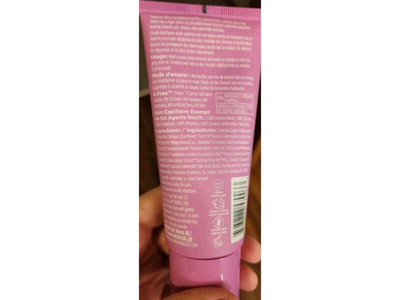 Briogeo Style + Treat Supreme Shine Strengthening Oil, Yuzu + Plum Oil, 3 fl oz/88 mL