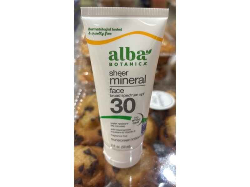 Alba Botanica Face Sunscreen Lotion, SPF 30, 2 fl oz/59 mL