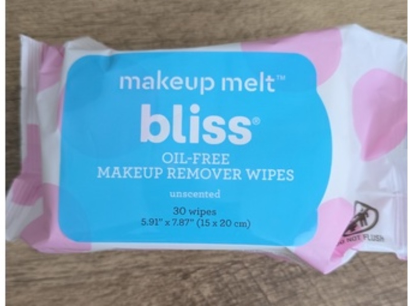 Bliss Makeup Melt Oil Free Makeup Remover Wipes, 30 Count